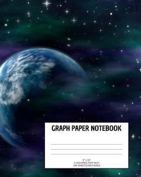 Paperback Graph Paper Notebook: Galaxy; 5 squares per inch; 100 sheets/200 pages; 8 x 10 Book