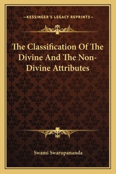 Paperback The Classification Of The Divine And The Non-Divine Attributes Book