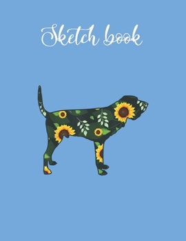 Paperback Composition Book: Bloodhound Sunflower Girl Floral Puppy Hawaiian Women Gift Lovely Composition Notes Notebook for Work Marble Size Coll Book