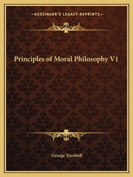 Paperback Principles of Moral Philosophy V1 Book