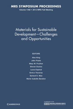 Hardcover Materials for Sustainable Development - Challenges and Opportunities: Volume 1492 Book