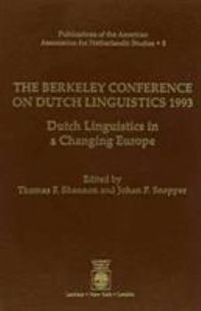 Hardcover The Berkeley Conference on Dutch Linguistics- 1993 Book