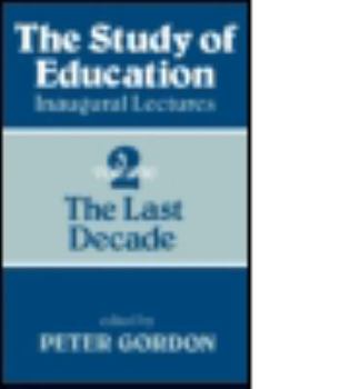 Paperback Study of Education Pb: A Collection of Inaugural Lectures (Volume 1 and 2) Book