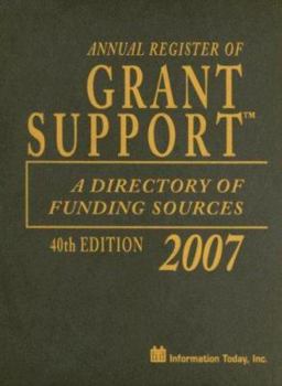 Hardcover Annual Register of Grant Support: A Directory of Funding Sources Book