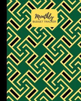 Paperback Monthly Budget Tracker: Green Personal Income & Expense Notebook Organizer Includes Savings Goals, Fixed & Other Expenses, Monthly & Yearly Ca Book