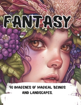 Paperback Coloring fantasy designs: 40 fantasy characters and places Book