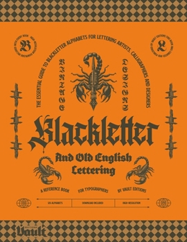 Paperback Blackletter and Old English Lettering Reference Book