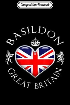 Paperback Composition Notebook: Love Basildon Britain Flag Heart Gift Journal/Notebook Blank Lined Ruled 6x9 100 Pages Book