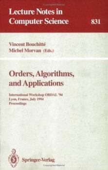 Paperback Orders, Algorithms and Applications: International Workshop Ordal '94, Lyon, France, July 4-8, 1994. Proceedings Book