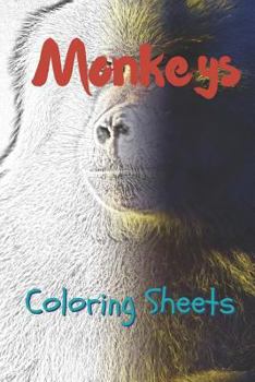 Paperback Monkey Coloring Sheets: 30 Monkey Drawings, Coloring Sheets Adults Relaxation, Coloring Book for Kids, for Girls, Volume 2 Book