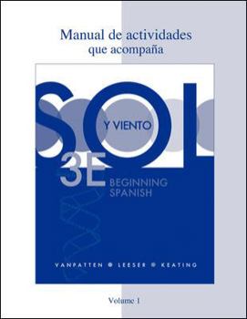 Paperback Workbook/Lab Manual (Manual de Actividades) Volume 1 for Sol Y Viento Book