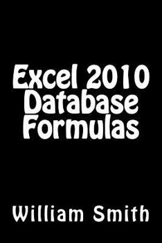 Paperback Excel 2010 Database Formulas Book