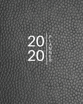 Paperback 2020 Planner: Weekly and Monthly Planner/Calendar Jan 2020 - Dec 2020 Faux Black Leather Book