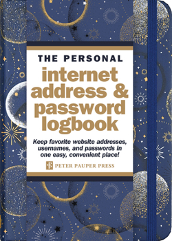 Spiral-bound Cosmos Internet Address & Password Logbook (Removable Cover Band for Security) Book
