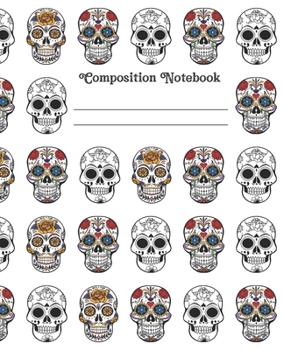 Paperback Composition Notebook: Colorful Skulls Book