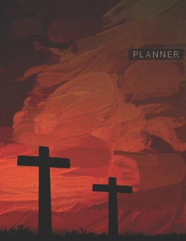 Planner: God 2 Year Weekly Planning Organizer | 2020 - 2021 | Jesus Christ Spiritual Cross Religion Gospel Cover | January 20 - December 21 | Writing ... | Plan Days, Set Goals & Get Stuff Done