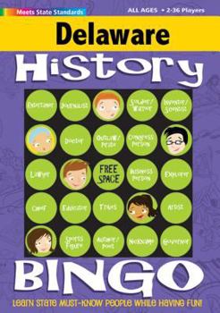 Hardcover Delaware History Bingo Game Book