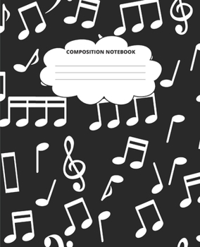 Music Composition Notebook Kids: Blank Lined Cute Notebooks for Girls Teens Kids School Writing Notes Journal (7.5 x 9.25 in)