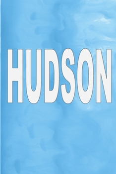 Paperback Hudson: 100 Pages 6" X 9" Personalized Name on Journal Notebook Book
