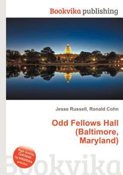 Paperback Odd Fellows Hall (Baltimore, Maryland) Book
