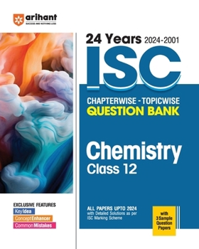 Paperback ISC Chapterwise Chemistry 12th Book