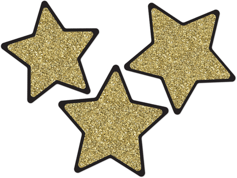 Misc. Supplies Sparkle and Shine Solid Gold Glitter Stars Cut-Outs Book