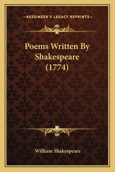 Paperback Poems Written By Shakespeare (1774) Book