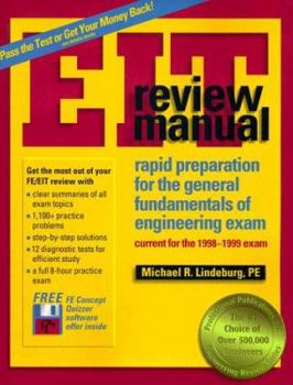 Paperback EIT Review Manual: Rapid Preparation for the General Fundamentals of Engineering Exam Book