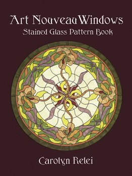 Paperback Art Nouveau Windows Stained Glass Pattern Book
