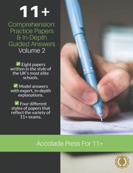 Paperback 11+ Comprehension: Practice Papers and In-Depth Guided Answers - Volume 2 Book