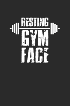 Resting Gym Face: Fitness Trainer Notebook, Graph Paper (6 x 9 - 120 pages) Sports Themed Notebook for Daily Journal, Diary, and Gift