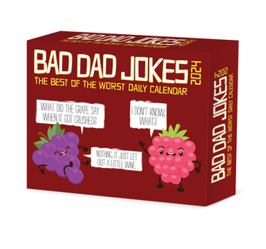 Product Bundle Bad Dad Jokes 2024 6.2 X 5.4 Box Calendar Book