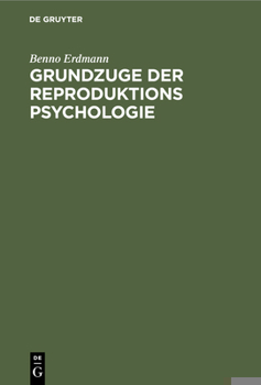 Hardcover Grundzuge Der Reproduktions Psychologie [German] Book