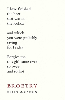 Hardcover Broetry: Poetry for Dudes Book