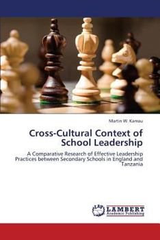 Paperback Cross-Cultural Context of School Leadership Book