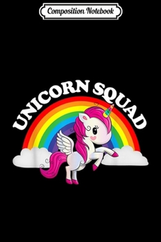 Composition Notebook: Unicorn Squad Retro Style Graphic Print Journal/Notebook Blank Lined Ruled 6x9 100 Pages