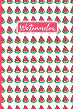 WATERMELON Notebook: Black & White Lined Diary 6x9 Watermelon Summer Themed 100 Pages Journal for Birthday Gift for Twins Kids Girls Boys Women