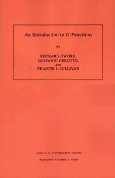 Hardcover An Introduction to G-Functions. (Am-133), Volume 133 Book