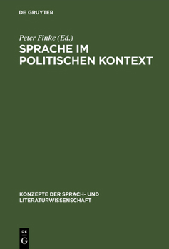 Hardcover Sprache im politischen Kontext [German] Book