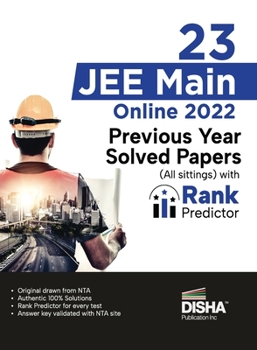 Paperback 23 JEE Main Online 2022 Previous Year Solved Papers (All sittings) with Rank Predictor Book
