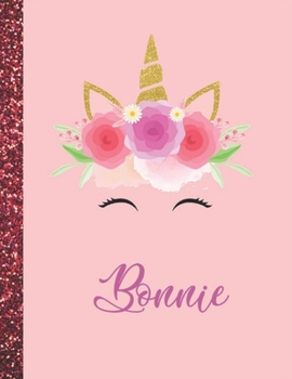 Paperback Bonnie: Bonnie Marble Size Unicorn SketchBook Personalized White Paper for Girls and Kids to Drawing and Sketching Doodle Taki Book