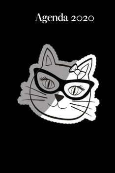 Agenda 2020: Hebdomadaire 1 Semaine par page Format A5 Janvier 2020 � D�cembre 2020 Planificateur Organiseur Semainier avec Calendrier et Carnet de Notes Pour les Amoureux des Chats