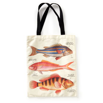 Misc. Judgy Fish Canvas Tote Book
