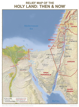Wall Chart Relief Map of the Holy Land: Then and Now Wall Chart Book