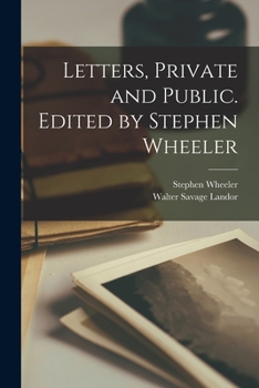 Paperback Letters, Private and Public. Edited by Stephen Wheeler Book