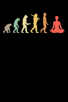 Paperback Yogi Notebook: Retro Yoga Evolution 6 x 9 Dotted Dot Grid Journal Gift For Yogis (108 Pages) Book