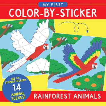 Paperback My First Color-By-Sticker Book - Rainforest Animals Book