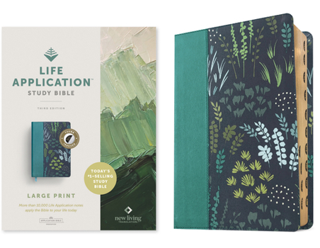 Imitation Leather NLT Life Application Study Bible, Third Edition, Large Print (Leatherlike, Meadow Teal, Indexed, Red Letter) [Large Print] Book