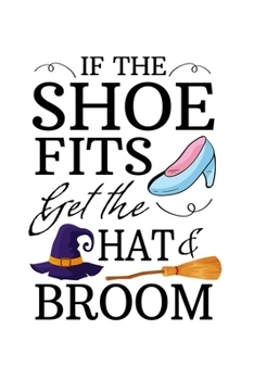 Paperback Notebook: Halloween Witch Broom Hat Shoes Costume Gifts 120 Pages, 6X9 Inches, Dot Grid Book