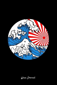 Journal: Dot Grid Journal - Great Wave Off Kanagawa Rising Sun Cool Christmas Gift - Black Dotted Diary, Planner, Gratitude, Writing, Travel, Goal, Bullet Notebook